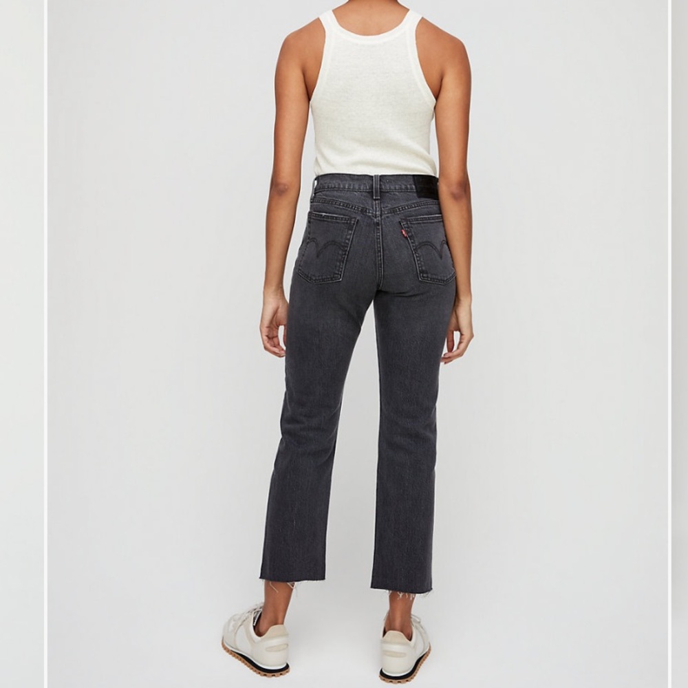 Levi wedge straight jeans in black